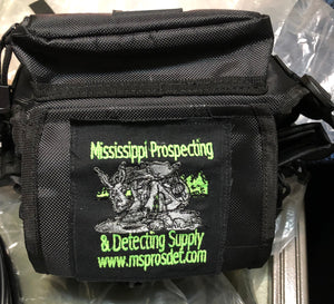Black Metal Detector Finder Bag Pin Pointer Waist Detecting Finds Pack