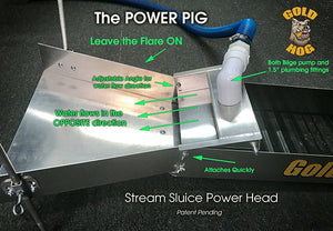 GoldHog Stream Sluice with Power Pig